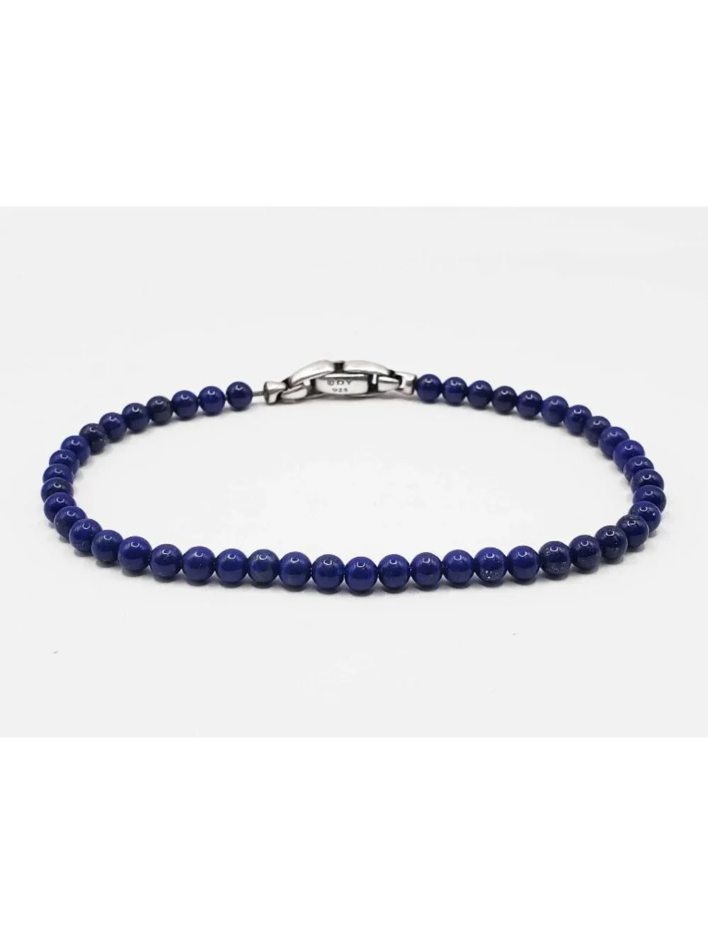 David Yurman Men's Spiritual Beads Bracelet Lapis Lazuli with Sterling Silver